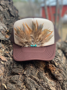 Feather Trucker Hat