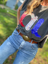 Load image into Gallery viewer, Western Oval Buckle Belt