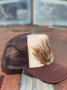 Feather Trucker Hat