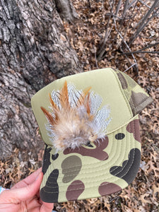 Feather Trucker hat