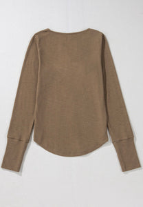 Ribbed knit long sleeve