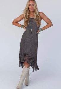 Fringe hem dress