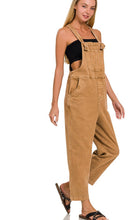 Load image into Gallery viewer, Knot strap relaxed overalls-Camel