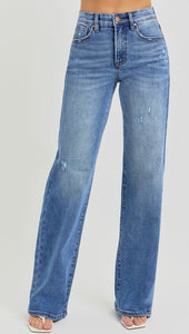Risen tummy control wide leg Jean