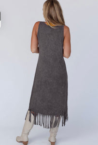 Fringe hem dress