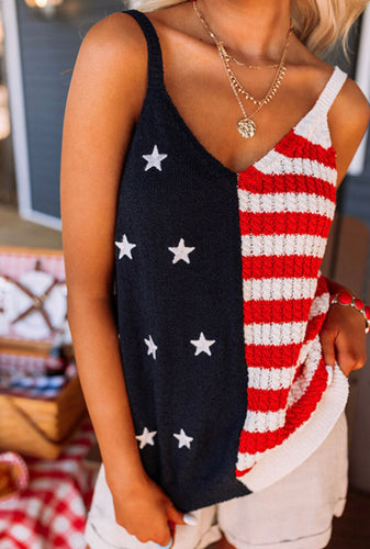 Stars and Stripes knitted tank