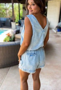 Denim romper