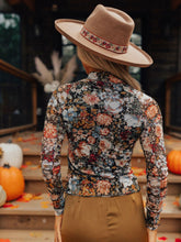 Load image into Gallery viewer, Floral mesh blouse
