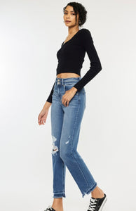 Kancan high rise slim straight denim