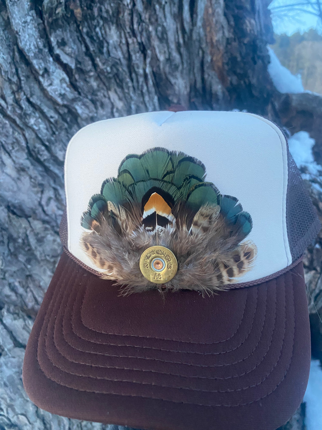 Feather Trucker Hat