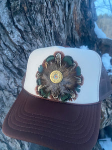 Feather Trucker Hat