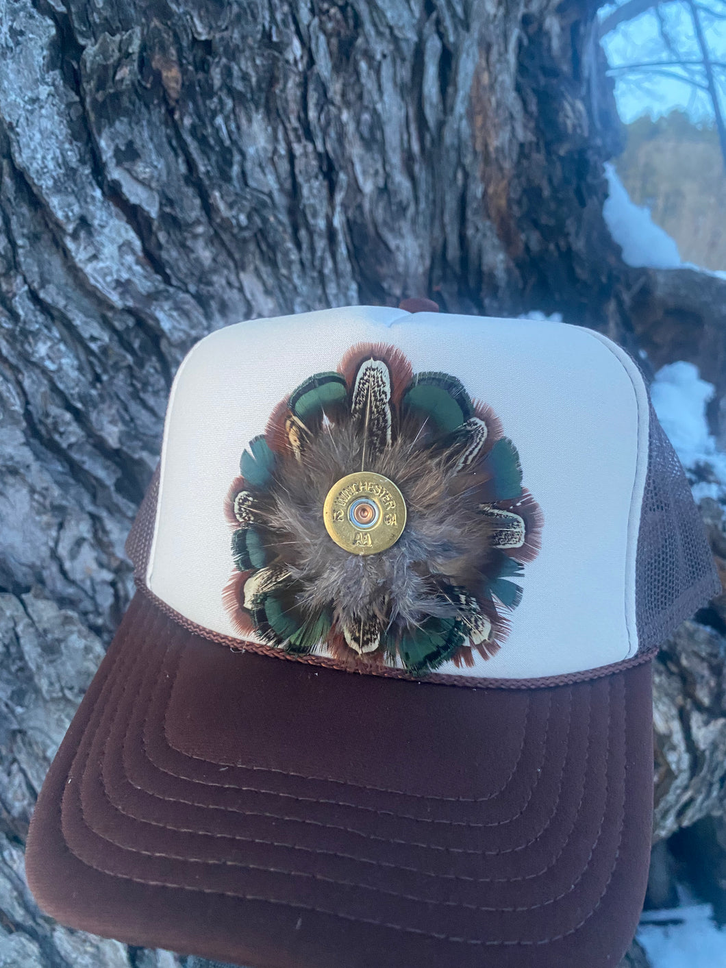 Feather Trucker Hat