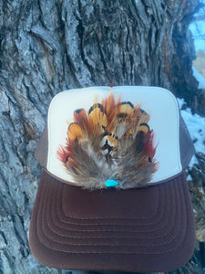 Feather Trucker Hat