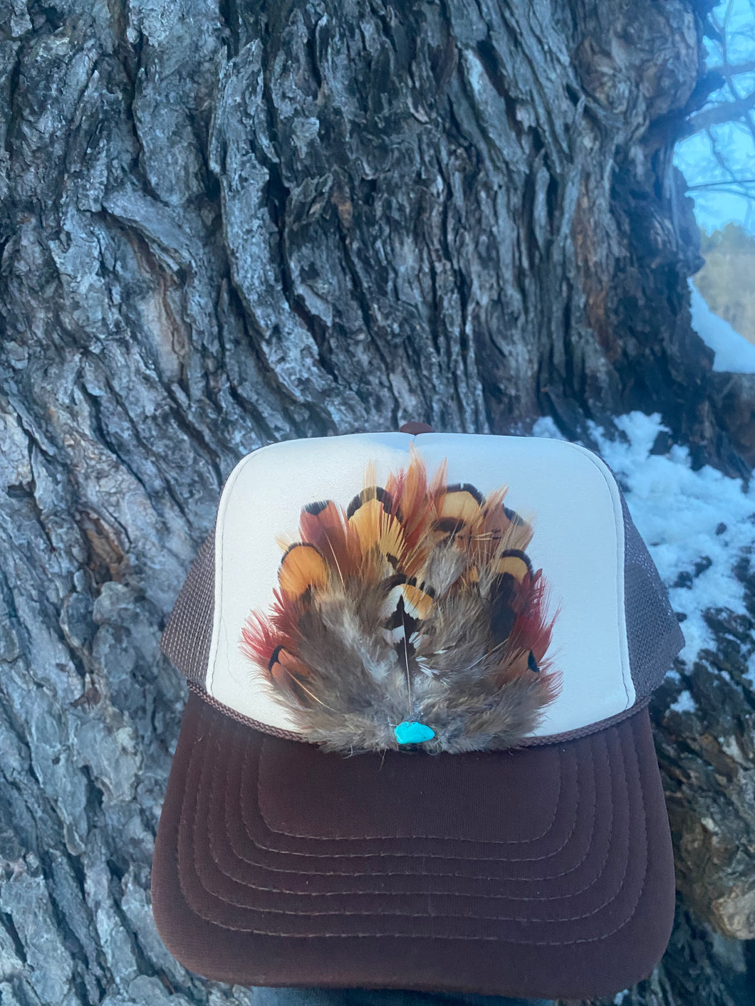 Feather Trucker Hat