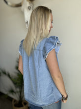 Load image into Gallery viewer, Beau blue denim top