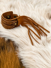 Load image into Gallery viewer, Fringe Distressed Leather Cuff