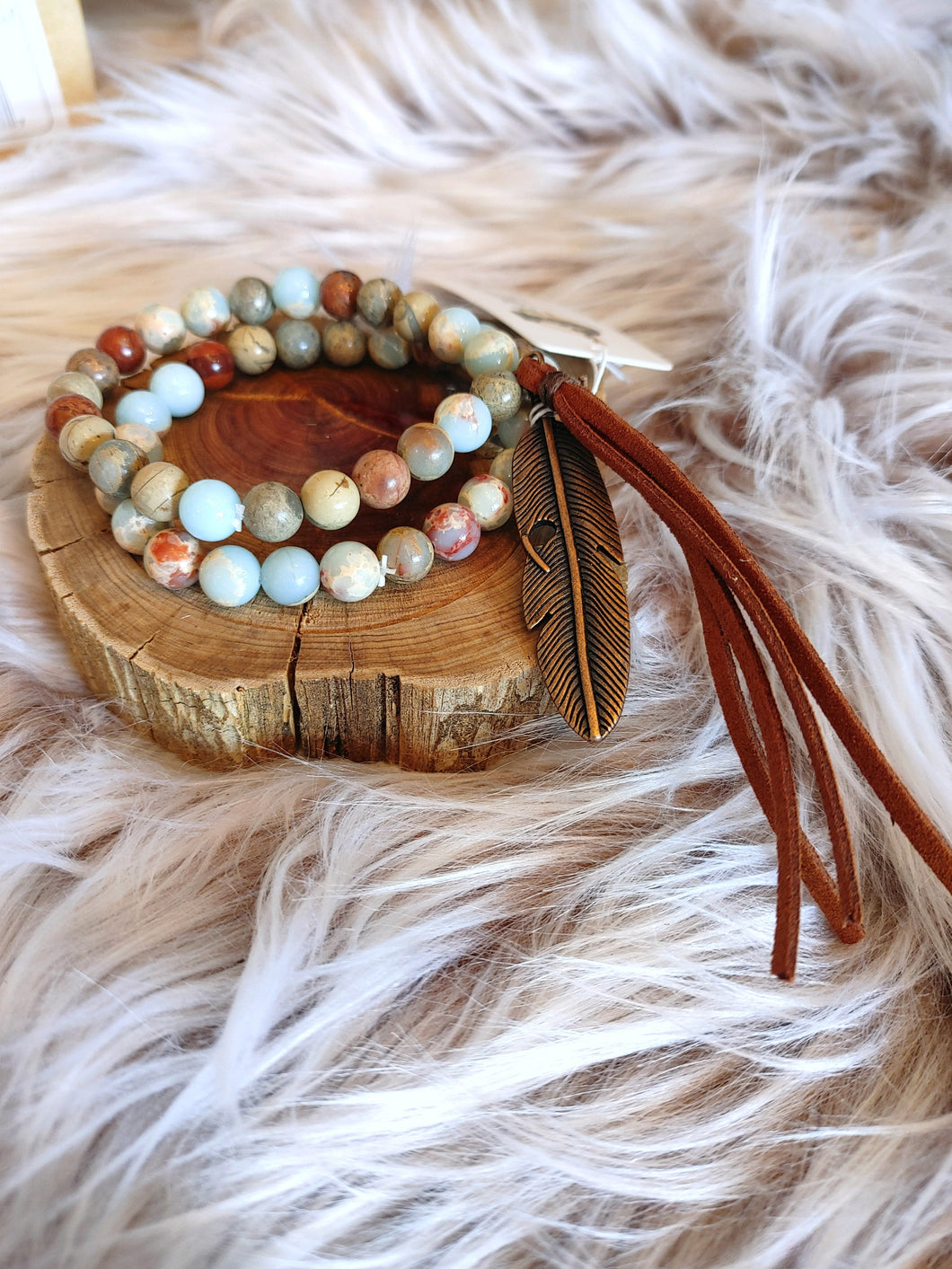 Aqua Terra double strand bracelet