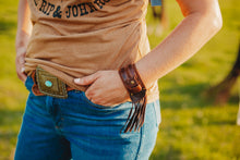 Load image into Gallery viewer, Fringe Distressed Leather Cuff